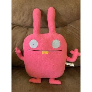 Pink Uglydoll WIPPY Plush Pink Doll Stuffed Animal 2010 18" Two Front Teeth
